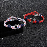 Bracelet Marin avec Manille en Corde - Mon Bracelet Homme