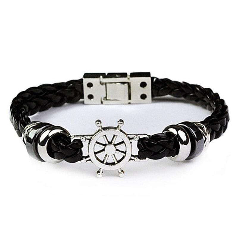 Bracelet Marin Volant de Bateau en Cuir - Mon Bracelet Homme