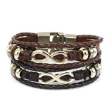 Bracelet Marron Symbole Infini Homme - Mon Bracelet Homme