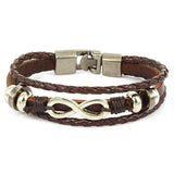 Bracelet Marron Symbole Infini Homme - Mon Bracelet Homme