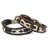 Bracelet Marron Symbole Infini Homme - Mon Bracelet Homme