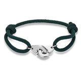 Bracelet Menottes Pour Homme en Corde Vert