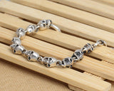 Bracelet Mini Tête de Mort en Argent - Mon Bracelet Homme