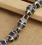 Bracelet Mini Tête de Mort en Argent - Mon Bracelet Homme