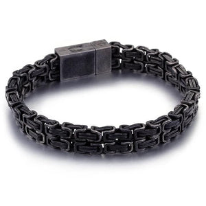 Bracelet Noir Chaîne Homme en Acier - Mon Bracelet Homme