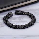 Bracelet Noir Chaîne Homme en Acier - Mon Bracelet Homme
