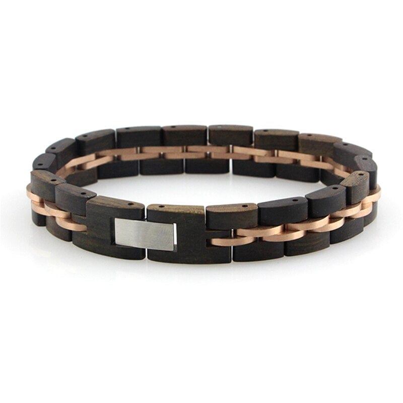 Bracelet Noir en Bois De Noyer pour Homme - Mon Bracelet Homme