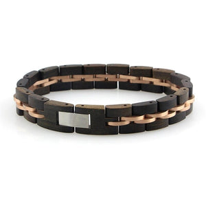 Bracelet Noir en Bois De Noyer pour Homme - Mon Bracelet Homme
