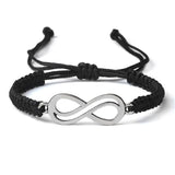 Bracelet Noir Infini Tressé en Corde - Mon Bracelet Homme