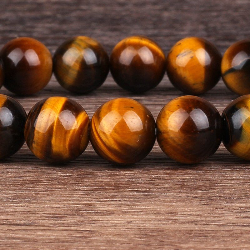 Bracelet oeil de tigre 10mm en perle pour homme - Mon Bracelet Homme