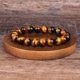 Bracelet oeil de tigre 10mm en perle pour homme - Mon Bracelet Homme