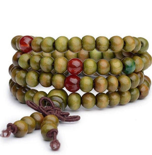 Bracelet Perle De Bois Pour Homme Vert - Mon Bracelet Homme