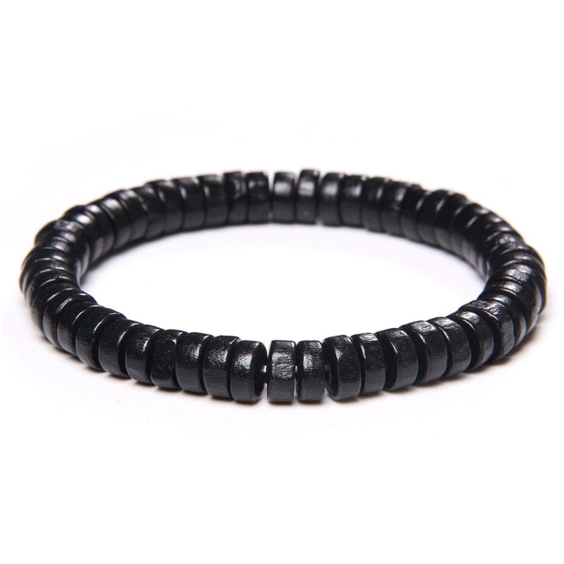 Bracelet Perle De Bois Tibétain Pour Homme Edwin Wood - Mon Bracelet Homme