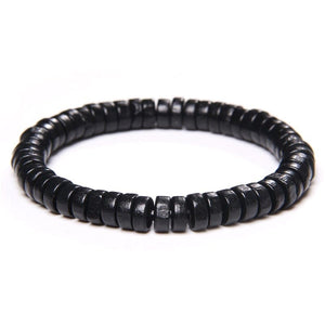 Bracelet Perle De Bois Tibétain Pour Homme Edwin Wood - Mon Bracelet Homme