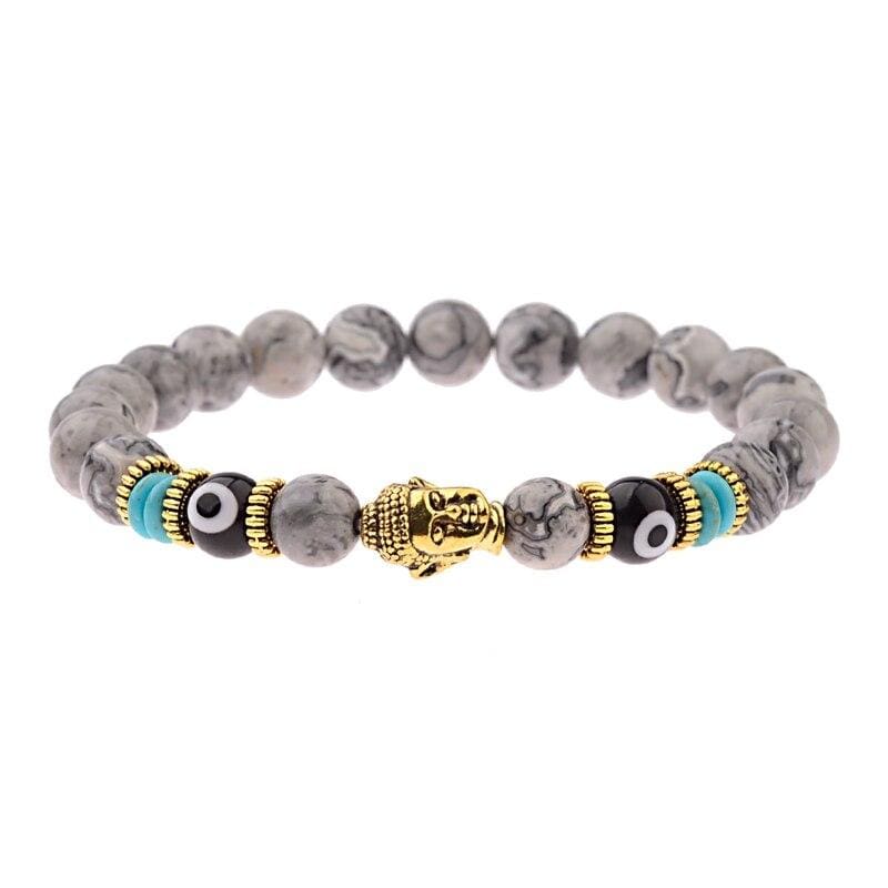 Bracelet Perles Bouddha Homme en Pierre - Mon Bracelet Homme