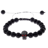 Bracelet Perles Crâne en Pierre