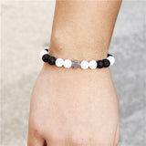Bracelet Perles Croix en Acier en Pierre - Mon Bracelet Homme
