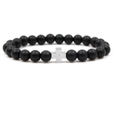 Bracelet Perles Croix Minimaliste en Pierre - Mon Bracelet Homme