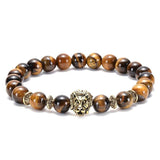 Bracelet Perles de Lion Homme en Œil-de-Tigre