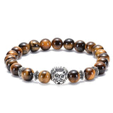 Bracelet Perles de Lion Homme en Œil-de-Tigre - Mon Bracelet Homme