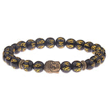 Bracelet Perles Homme bouddha Prière en Pierre - Mon Bracelet Homme