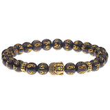 Bracelet Perles Homme bouddha Prière en Pierre