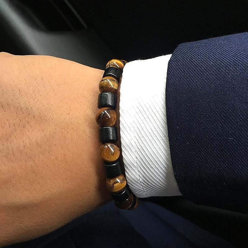 Bracelet Perles Homme Chic & Luxueux en Pierre - Mon Bracelet Homme