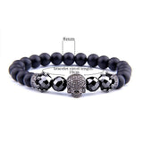 Bracelet Perles Homme Crâne Luxueux en Pierre - Mon Bracelet Homme