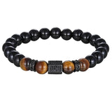 Bracelet Perles Homme en Pierres d'Onyx - Mon Bracelet Homme