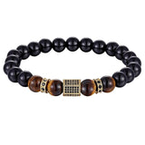 Bracelet Perles Homme en Pierres d'Onyx - Mon Bracelet Homme