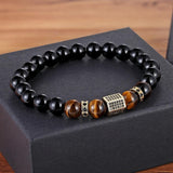Bracelet Perles Homme en Pierres d'Onyx - Mon Bracelet Homme