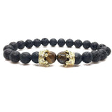 Bracelet Perles Homme en Pierres Volcanique - Mon Bracelet Homme