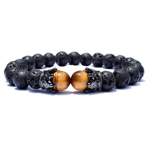 Bracelet Perles Homme en Pierres Volcanique - Mon Bracelet Homme