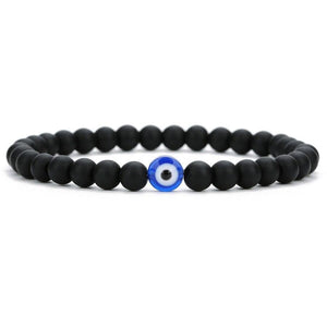 Bracelet Perles Homme Mauvais Œil en Pierre - Mon Bracelet Homme