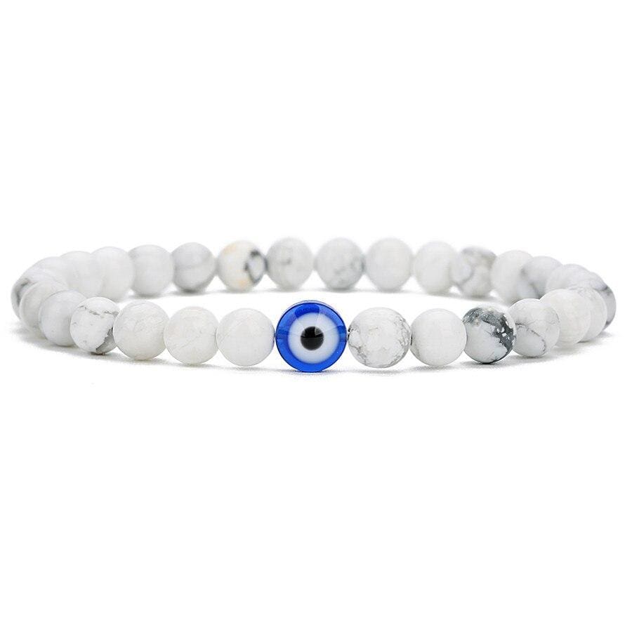 Bracelet Perles Homme Mauvais Œil en Pierre - Mon Bracelet Homme