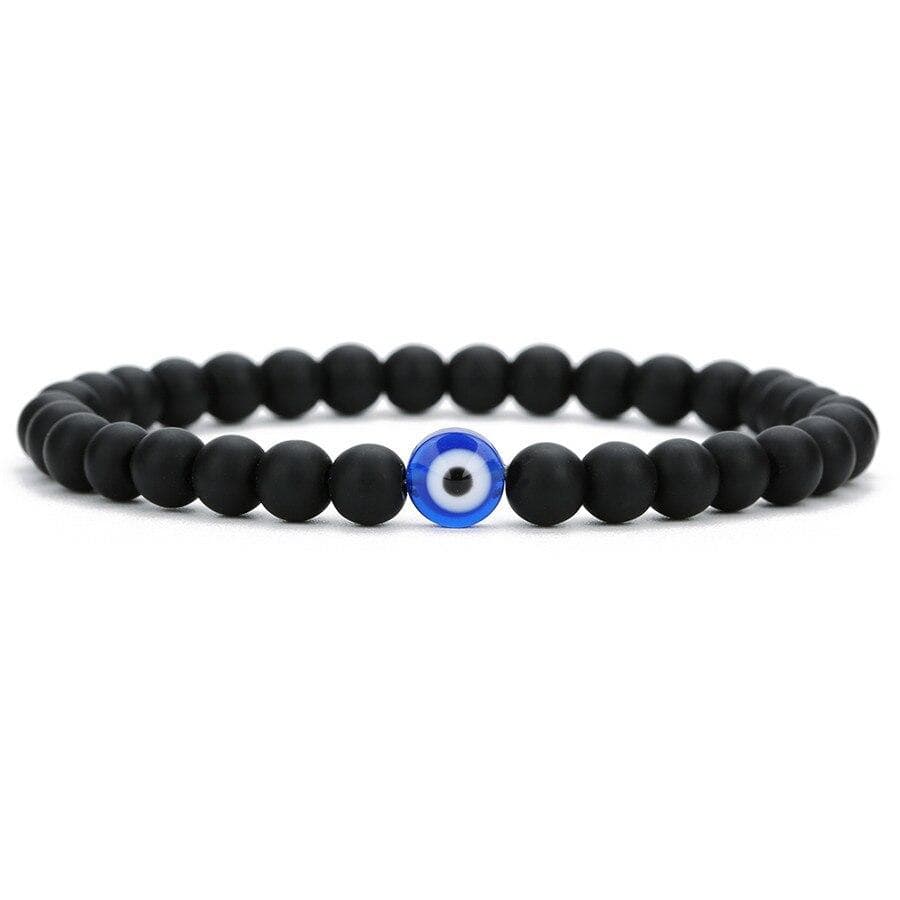 Bracelet Perles Homme Mauvais Œil en Pierre - Mon Bracelet Homme