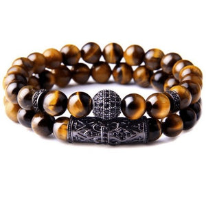 Bracelet Perles Homme Œil de tigre - Mon Bracelet Homme