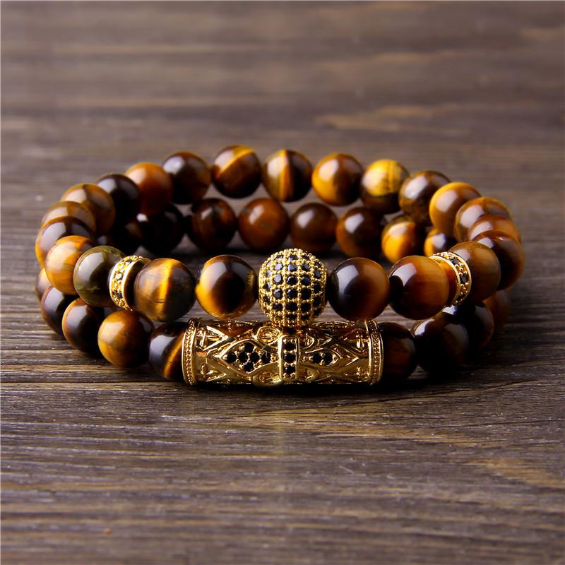 Bracelet Perles Homme Œil de tigre - Mon Bracelet Homme
