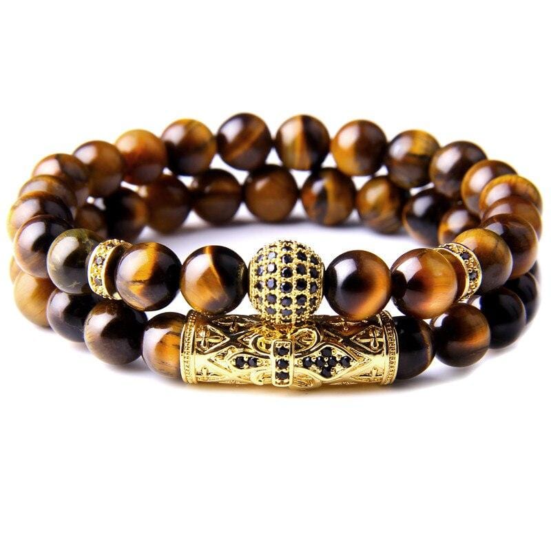 Bracelet Perles Homme Œil de tigre - Mon Bracelet Homme