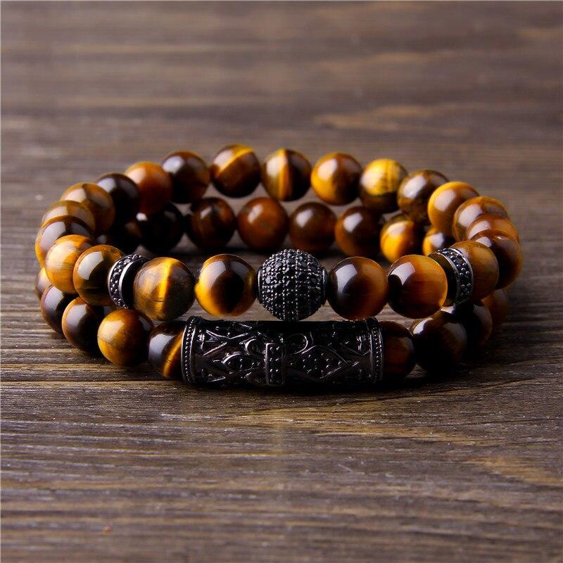 Bracelet Perles Homme Œil de tigre - Mon Bracelet Homme