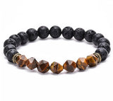 Bracelet Perles Homme Pierres de lave - Mon Bracelet Homme