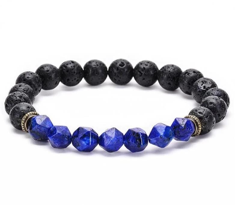 Bracelet Perles Homme Pierres de lave - Mon Bracelet Homme