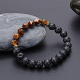 Bracelet Perles Homme Pierres de lave - Mon Bracelet Homme