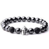 Bracelet Perles Homme Spartiate en Pierre - Mon Bracelet Homme