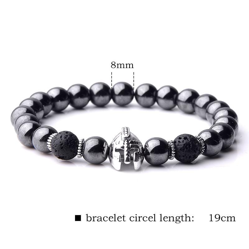 Bracelet Perles Homme Spartiate en Pierre - Mon Bracelet Homme