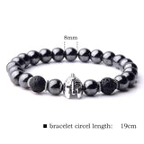Bracelet Perles Homme Spartiate en Pierre - Mon Bracelet Homme