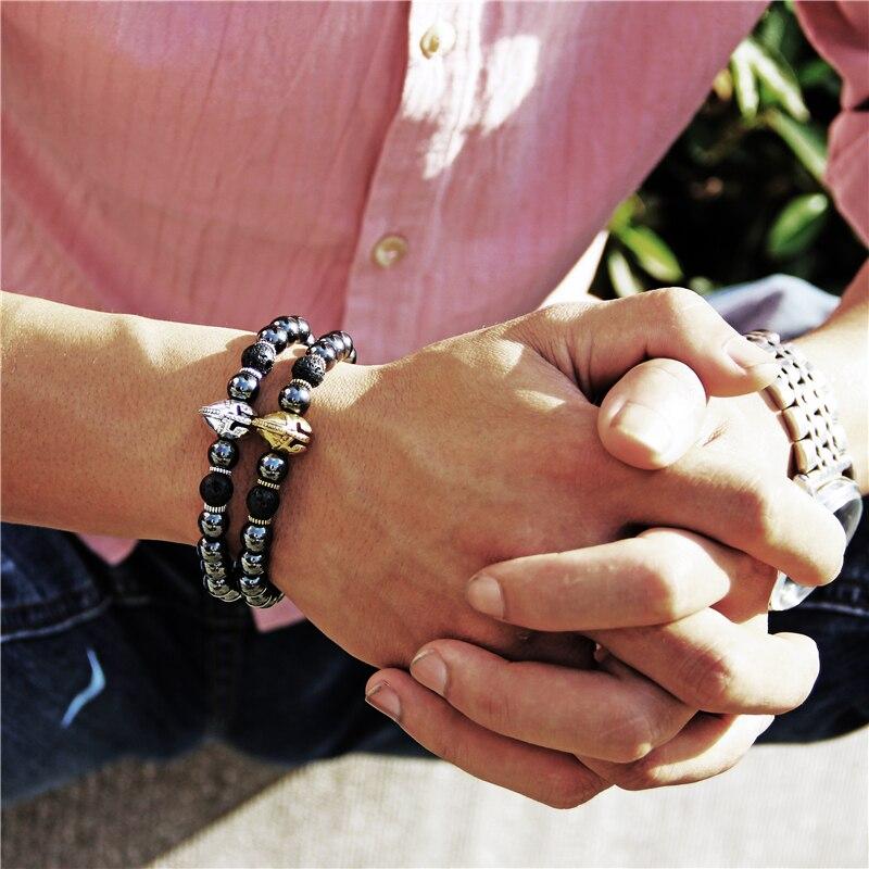 Bracelet Perles Homme Spartiate en Pierre - Mon Bracelet Homme