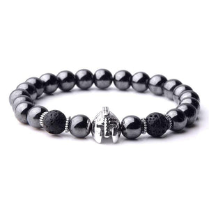 Bracelet Perles Homme Spartiate en Pierre - Mon Bracelet Homme