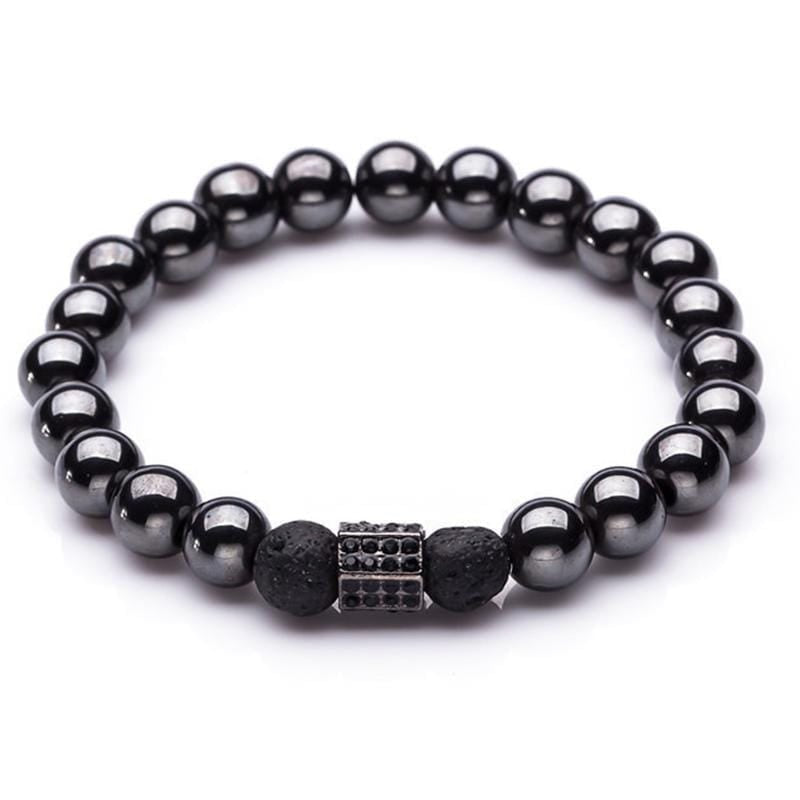 Bracelet Perles Magnétique en Pierre - Mon Bracelet Homme