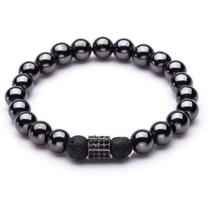 Bracelet Perles Magnétique en Pierre - Mon Bracelet Homme